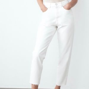 ZARA Z1975 MOM FIT JEANS WHITE